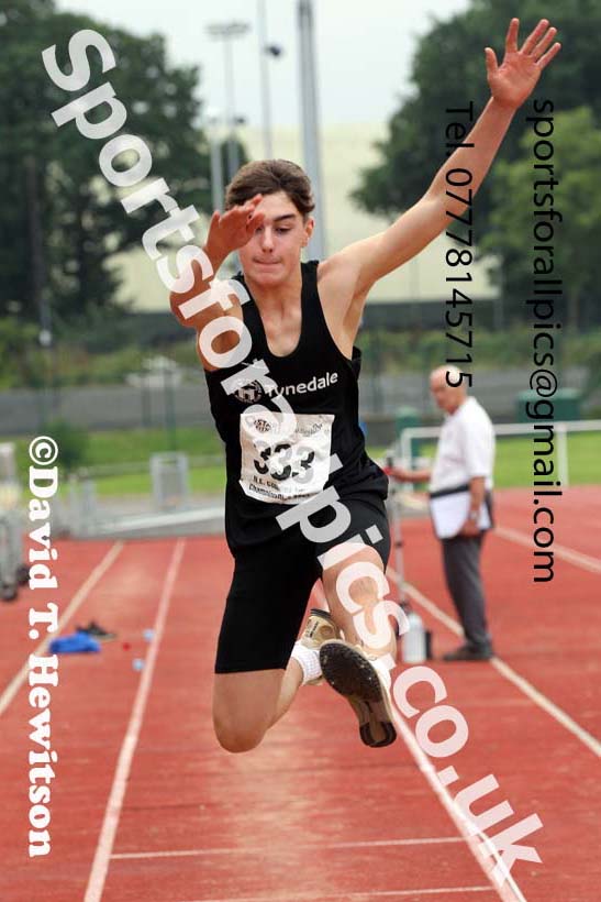 Mens and Boys long jump, 2021 North Eastern Track and Field Champs., Middesbrough. Photo: David T. Hewitson/Sports for All Pics